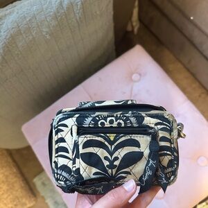 Vera Bradley Black and Tan Wallet
